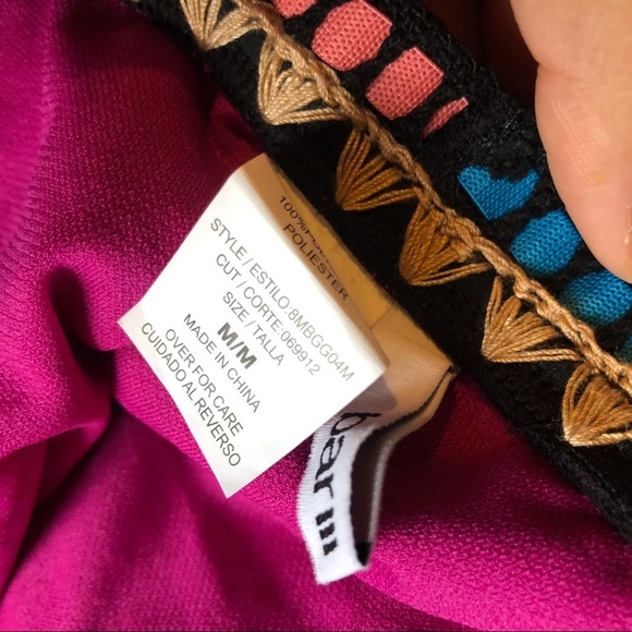 NWT Bar III Womens One Piece Swimsuit Medium Large Black Be-Weave It Open Back - Picture 7 of 8